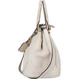 Prada White Calfskin Vitello Handbag