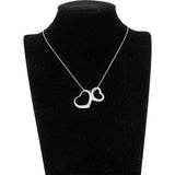 Tiffany & Co. 925 Sterling Silver Peretti Twin Heart Necklace