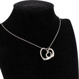 Tiffany & Co. 925 Sterling Silver Peretti Twin Heart Necklace