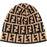 Fendi FF Monogram Merine Wool Beanie