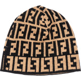 Fendi FF Monogram Merine Wool Beanie