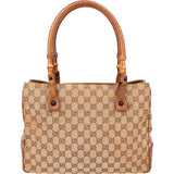 Gucci GG Monogram Bamboo Handbag