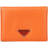 Prada Orange Triangle Cardholder