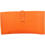 Hermès Orange Leather Jige Clutch