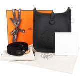Hermès Noir Clemence Evelyne 16 Crossbody Bag