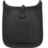 Hermès Noir Clemence Evelyne 16 Crossbody Bag