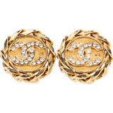 Chanel Crystal CC Earclips