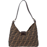 Fendi FF Monogram Baguette Buckle Shoulder Bag