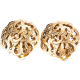 Chanel Golden Lagerfeld Earclips