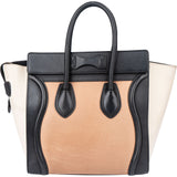 Céline Tricolor Leather Luggage Handbag