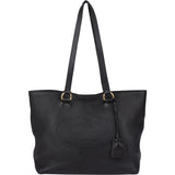 Prada Black Premium Leather Daino Vitello Handbag