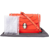 Bvlgari Red Leather Serpenti Forever Crossbody Bag