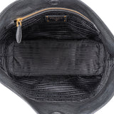 Prada Black Premium Leather Daino Vitello Handbag