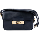 Celine Blue Boxcalf Triomphe Shoulder Bag