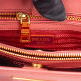 Prada Pink Saffiano Leather Galleria Handbag