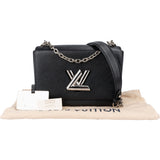 Louis Vuitton Noir Epi Leather Twist Crossbody Bag