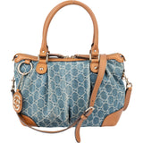 Gucci GG Denim Monogram Sukkey Handbag