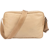 Prada Beige Nylon Triangle Side Crossbody Bag