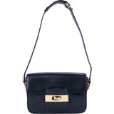 Celine Blue Boxcalf Triomphe Shoulder Bag