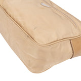 Prada Beige Nylon Triangle Side Crossbody Bag
