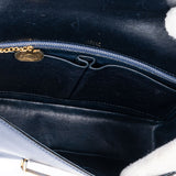 Celine Blue Boxcalf Triomphe Shoulder Bag