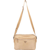 Prada Beige Nylon Triangle Side Crossbody Bag