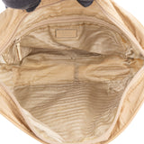 Prada Beige Nylon Triangle Side Crossbody Bag