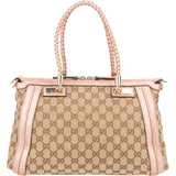 Gucci GG Monogram Bamboo Handbag