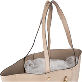 Chloé Taupe Leather Aby Shoulder Bag