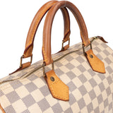 Louis Vuitton Damier Azur Monogram Speedy 30 Handbag