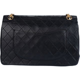 Chanel Quilted Lambskin 24K Gold Double Flap Crossbody Bag