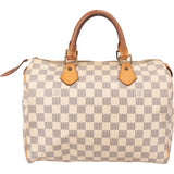 Louis Vuitton Damier Azur Monogram Speedy 30 Handbag