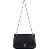 Chanel Quilted Lambskin 24K Gold Double Flap Crossbody Bag