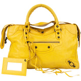Balenciaga Yellow Leather City Handbag
