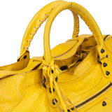 Balenciaga Yellow Leather City Handbag