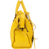 Balenciaga Yellow Leather City Handbag