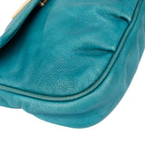 Fendi Blue Leather Fendista Chain Crossbody Bag