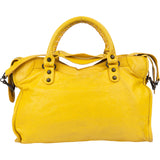 Balenciaga Yellow Leather City Handbag