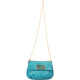 Fendi Blue Leather Fendista Chain Crossbody Bag