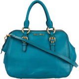 Miu Miu Blue Leather City Handbag