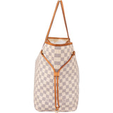 Louis Vuitton Damier Azur Monogram Neverfull GM Shopper Handbag
