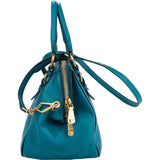 Miu Miu Blue Leather City Handbag