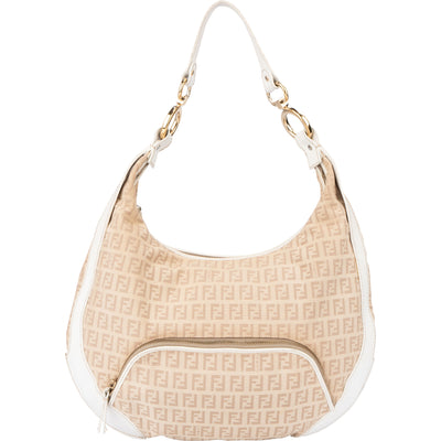 Fendi FF Monogram Zucca Hobo Bag - vintageandkickz