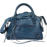 Balenciaga Blue Leather City Handbag