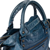 Balenciaga Blue Leather City Handbag