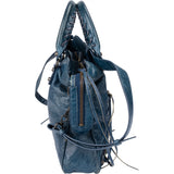 Balenciaga Blue Leather City Handbag