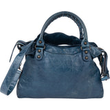 Balenciaga Blue Leather City Handbag