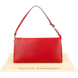 Louis Vuitton Rouge Epi Leather Pochette Accessoire Handbag