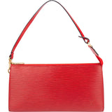 Louis Vuitton Rouge Epi Leather Pochette Accessoire Handbag