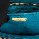 Miu Miu Blue Leather City Handbag